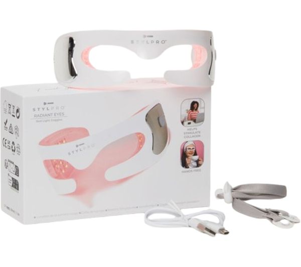 An image of STYLPRO Radiant Eyes Red LED Goggles - White