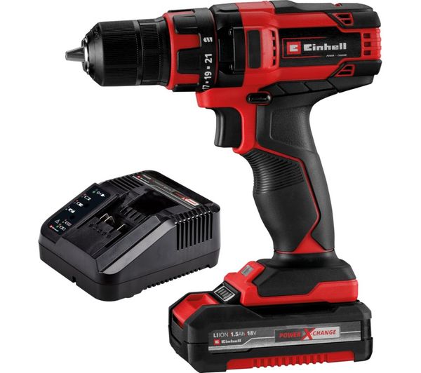 Einhell Tc Cd 18 35 Li Cordless Drill Driver With Battery Black Red