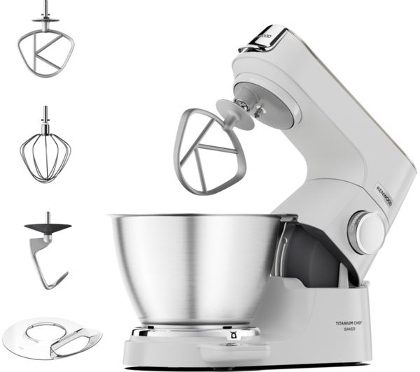 An image of KENWOOD Titanium Chef Baker KVC65.001WH Stand Mixer - White