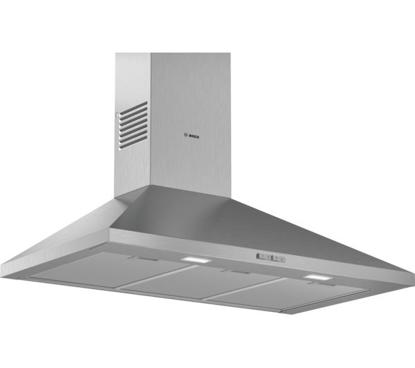 An image of BOSCH Series 2 DWP94BC50B 90 cm Chimney Cooker Hood - Stainless Steel