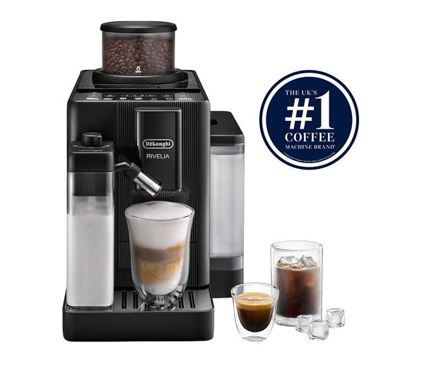An image of DELONGHI (DLI) Rivelia Start EXAM420.55BXL Automatic Bean to Cup Coffee Machine - Black