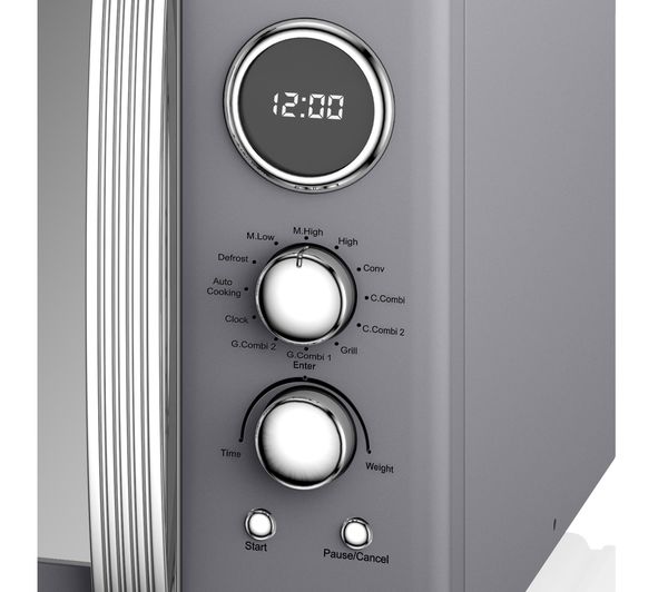 Buy SWAN SM22080GRN Retro Microwave with Grill - Grey | Free Delivery
