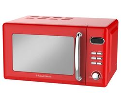 RUSSELL HOBBS Retro RHRETMD806R Compact Solo Microwave - Red