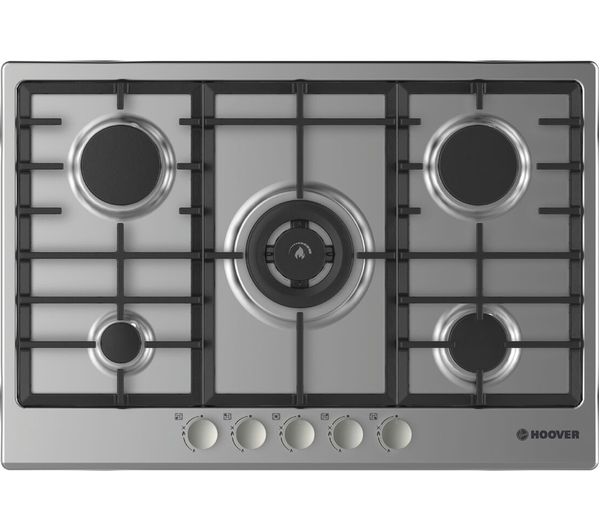 HOOVER HGH75SWCE X Gas Hob - Stainless Steel, Stainless Steel