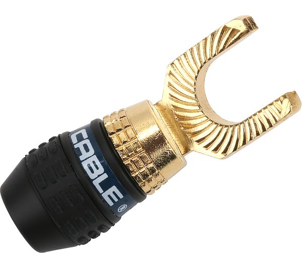 MONSTER QuickLock Gold Angled Spade Connector Pair - Pack of 2, Gold