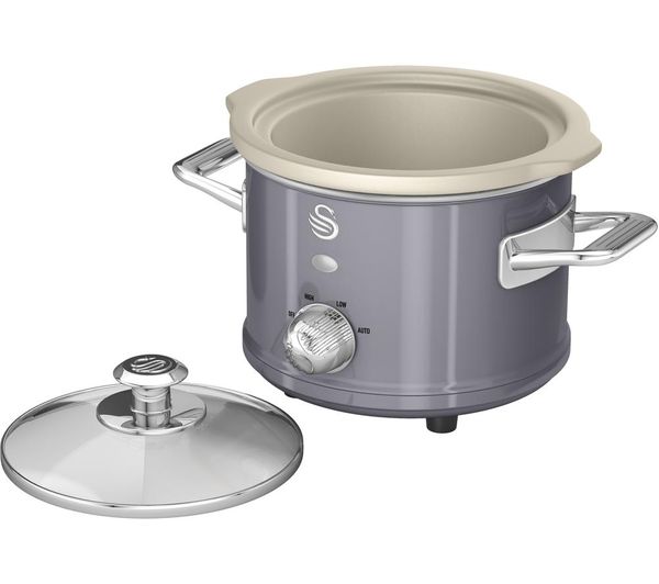 Buy SWAN Retro SF17011GRN Slow Cooker Grey Free Delivery Currys