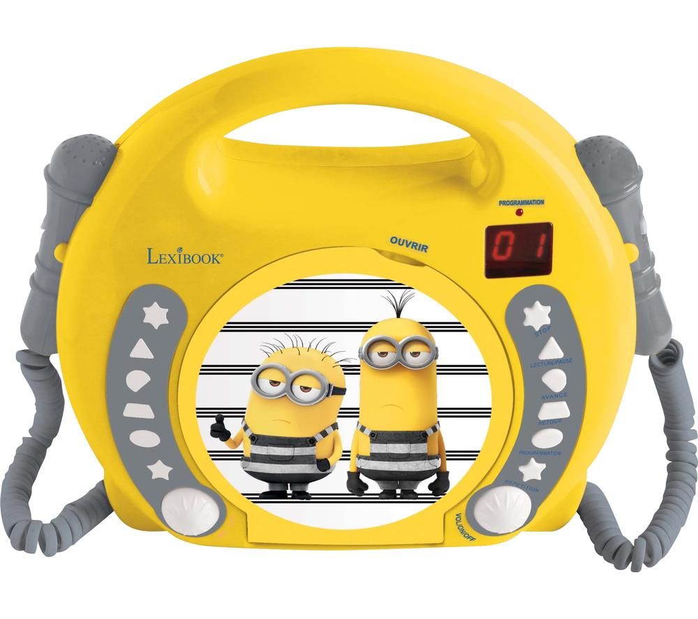 LEXIBOOK Despicable Me Minions CD Player with Microphones