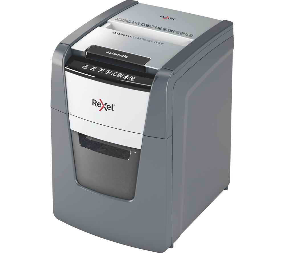 REXEL Optimum AutoFeed+ 100X Cross Cut Paper Shredder