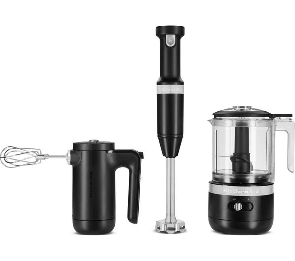 859711626300 KITCHENAID Cordless 5KHBBV53BBM Hand Blender Matt Black Currys Business
