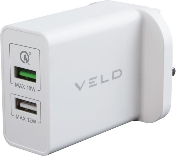 Veld Super Fast Vh30cw 2 Port Usb Wall Charger