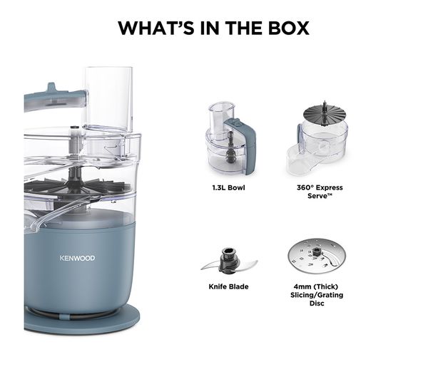 0W22010103 KENWOOD Multipro Go FDP22.130GY Food Processor Grey