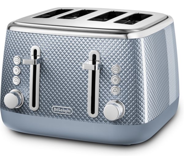 0230140102 DELONGHI Luminosa CTL4003GY 4Slice Toaster Grey & Blue