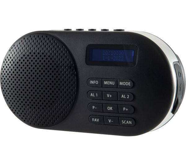 Groov E Milan Gv Dr05 Portable Dab Fm Bluetooth Radio Black