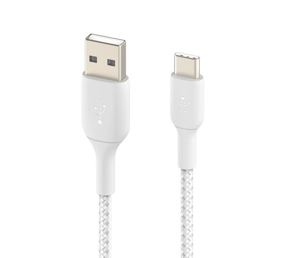 Belkin Braided Usb Type A To Usb Type C Cable 1 M White