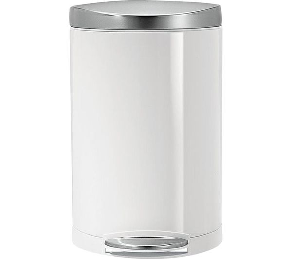 Simplehuman Cw1867 Circular Rubbish Bin White