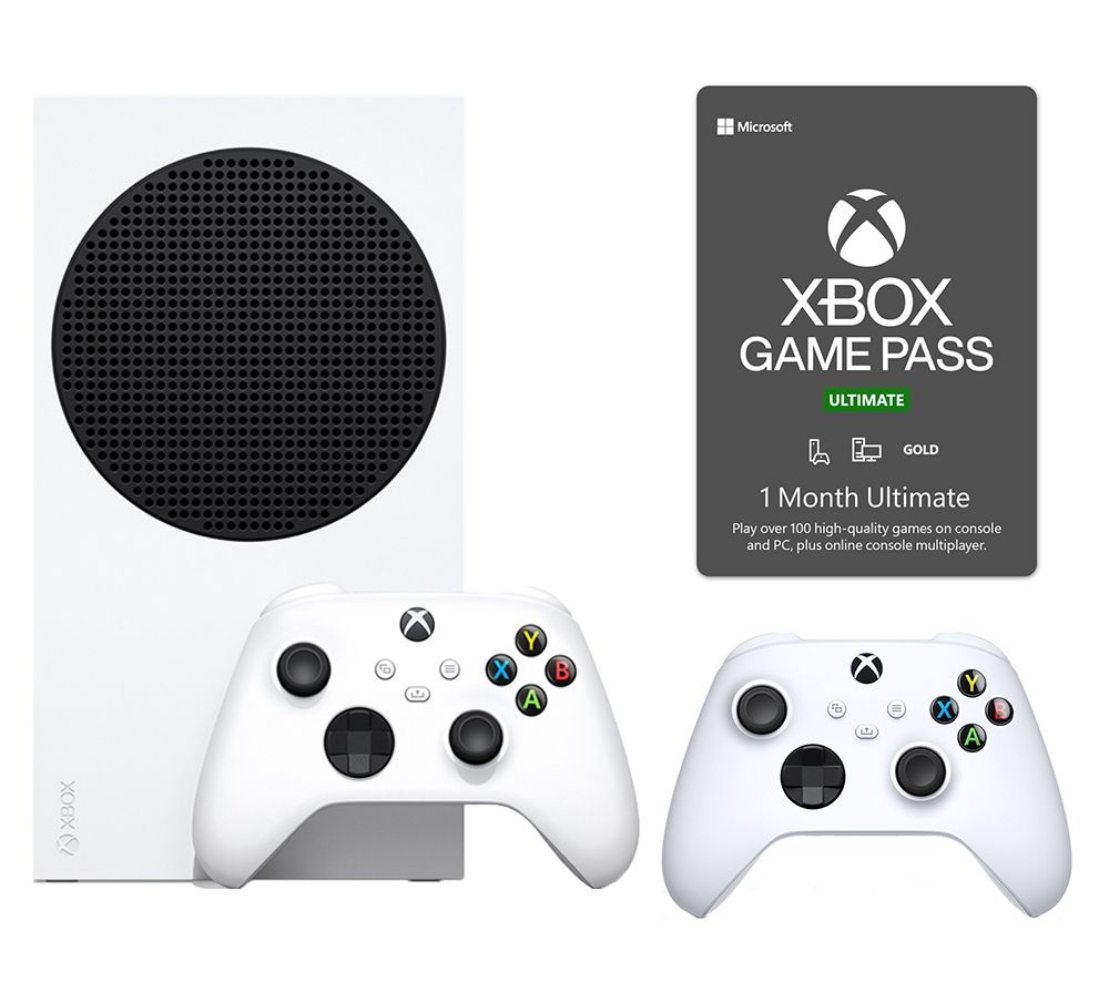 Xbox Series S (1 TB SSD), Wireless Controller (White) & Game Pass Ultimate (1 Month Membership) Bundle