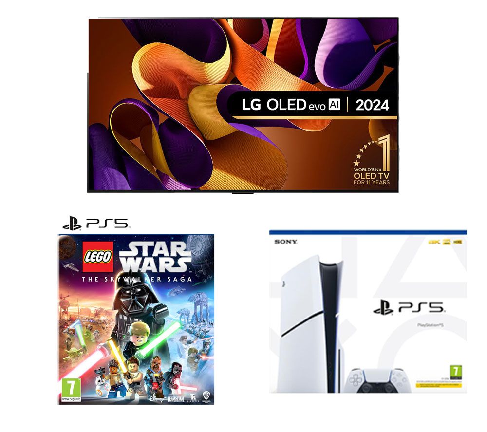 OLED83G45LW 83" Smart 4K Ultra HD HDR OLED TV, LEGO Star Wars: The Skywalker Saga & PlayStation 5 (Model Group - Slim) Bundle