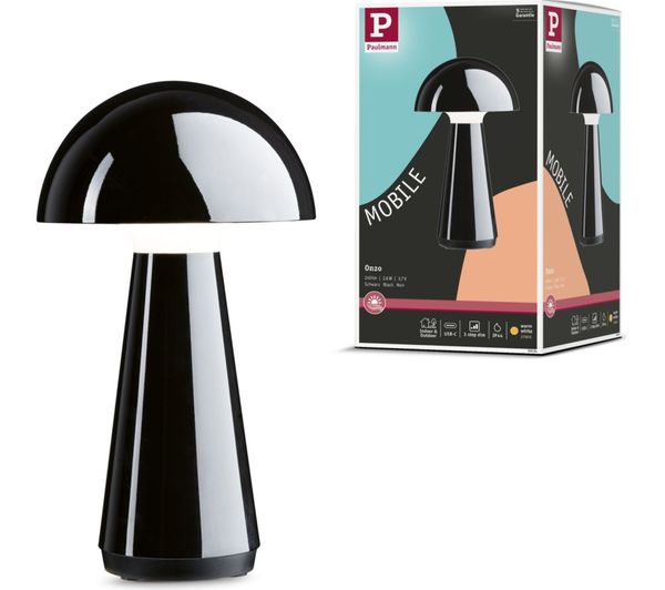 An image of PAULMANN Onzo Mobile Table Lamp - Black