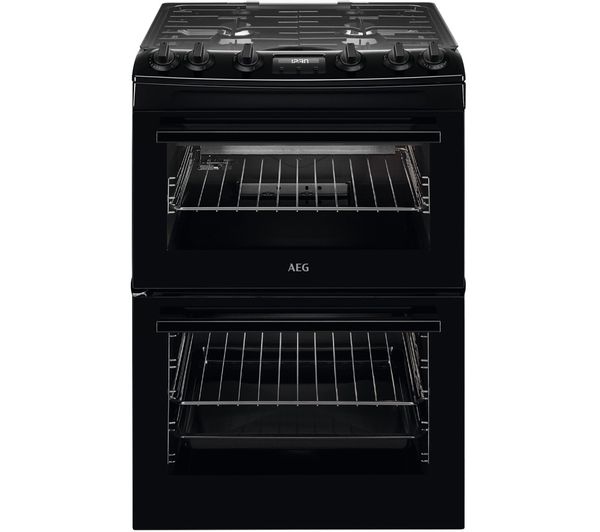 An image of AEG CGX6130ACB 60 cm Gas Cooker - Black
