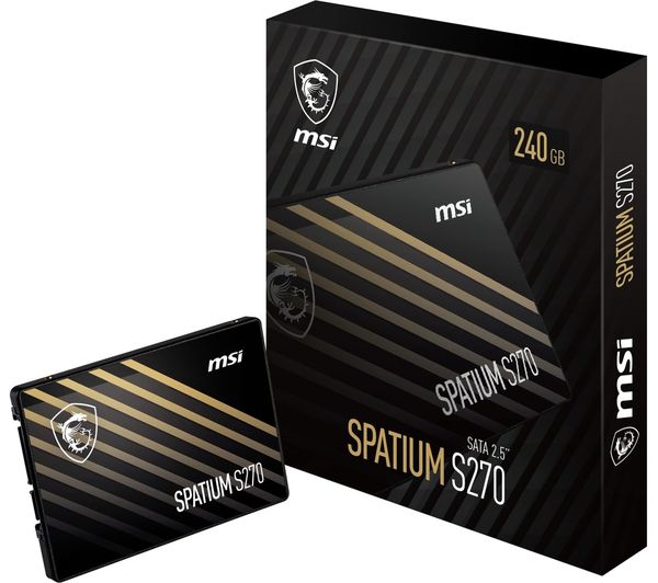 An image of MSI Spatium S270 SATA 2.5" Internal SSD - 240 GB