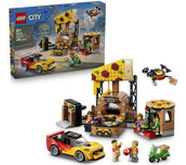 An image of LEGO City 60496 Pizza Delivery Experience with Vehicles Set
