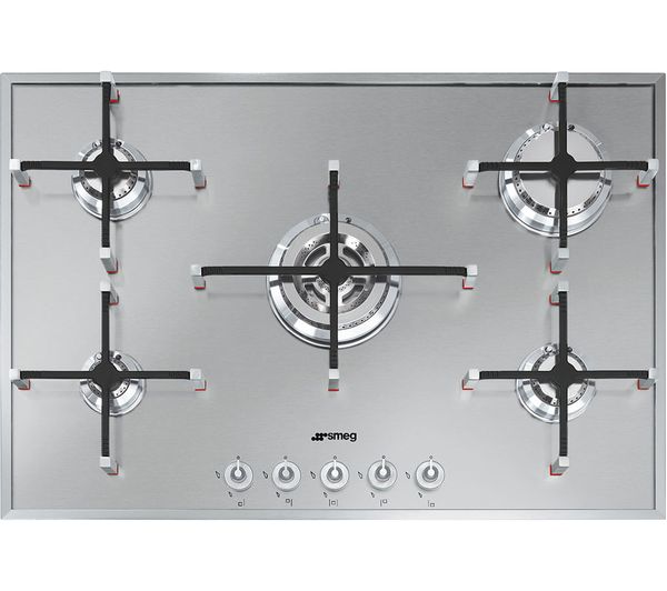 SMEG Linea PX750 Gas Hob - Stainless Steel, Stainless Steel