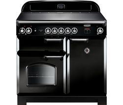 RANGEMASTER Classic 100 cm Electric Induction Range Cooker - Black & Chrome