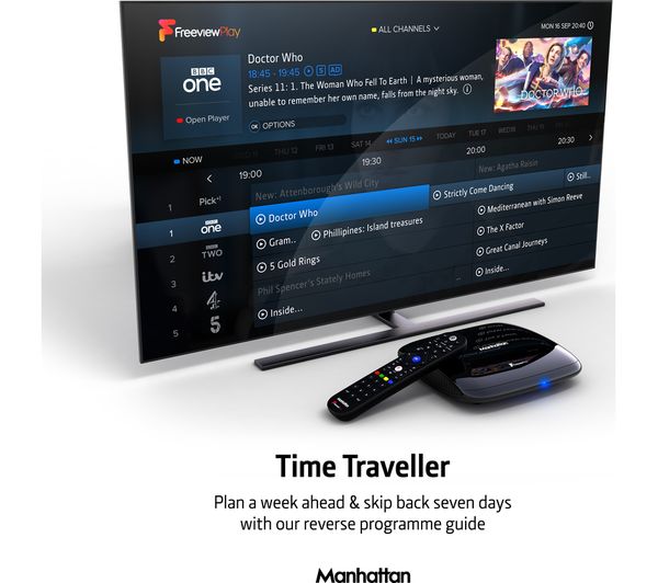 Buy MANHATTAN T3 Freeview Play Smart Set Top Box Free Delivery Currys