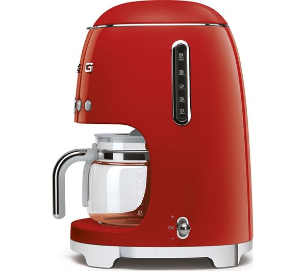 DCF02RDUK SMEG 50's Retro DCF02RDUK Filter Coffee Machine Red