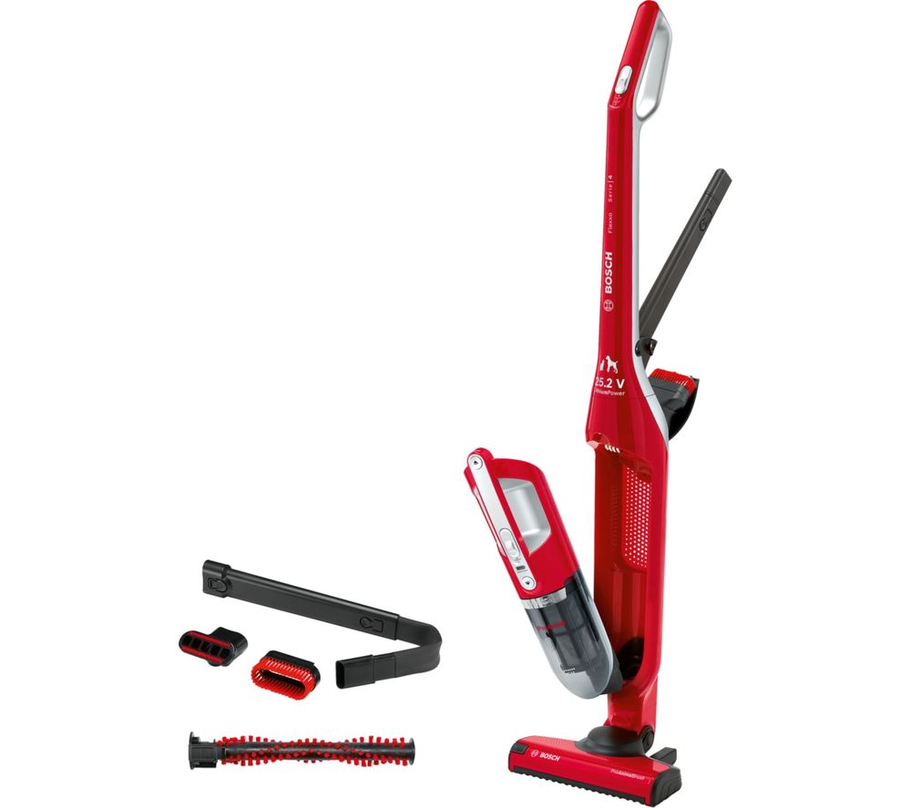 BOSCH Serie 4 Flexxo ProAnimal BBH3PETGB Cordless Vacuum Cleaner - Red, Red