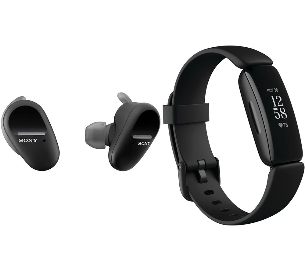 fitbit with earbuds