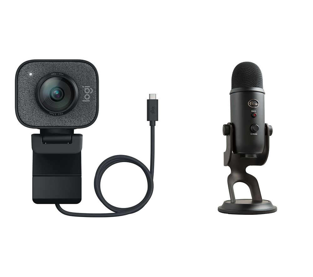 StreamCam Full HD USB-C Webcam & Yeti Professional USB Microphone Bundle - Graphite & Black