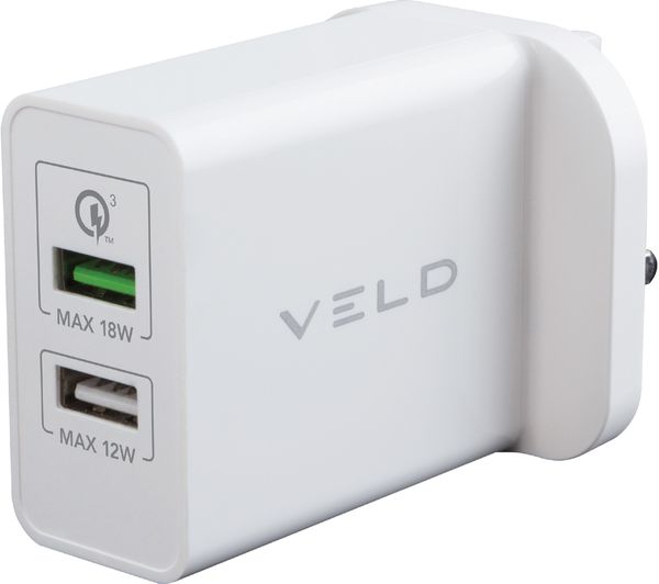 Image of VELD VH48DW Super-Fast Dual USB Wall Charger
