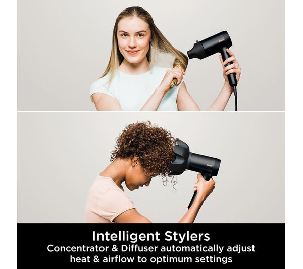 HD110UK SHARK STYLE iQ HD110UK Hair Dryer Black & Rose Gold