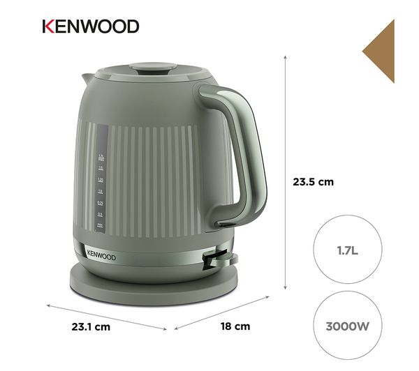 0W21010020 KENWOOD Dusk ZJP30.000GN Jug Kettle Olive Green Currys