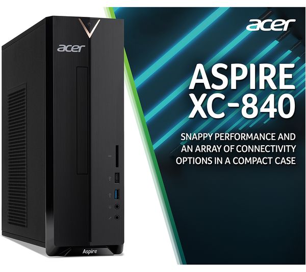 DT.BH6EK.006 ACER Aspire XC840 Desktop PC Intel® Celeron®, 256 GB SDD, Black Currys Business