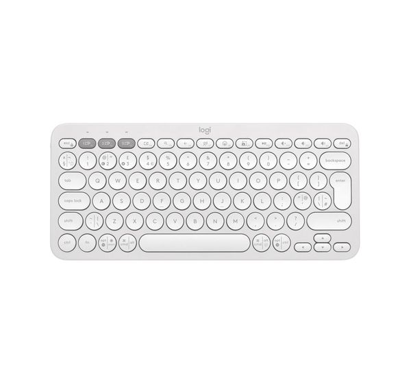 LOGITECH Pebble Keys 2 K380S Wireless Keyboard - White