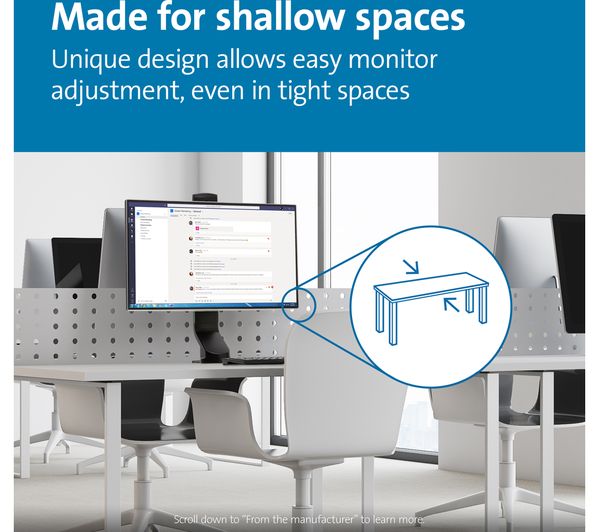 K55512WW KENSINGTON SmartFit SpaceSaving K55512WW Single Arm Tilt