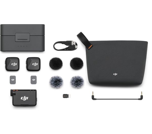 DJI Mic Mini (2 TX + 1 RX + Charging Case) Wireless Microphone Kit - Dark Grey