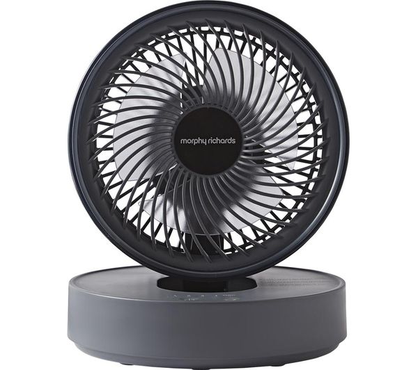 MORPHY RICHARDS Air Flex Portable 6” Rechargeable USB Desk Fan - Grey