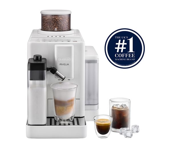 An image of DELONGHI (DLI) Rivelia Start EXAM420.55WXL Automatic Bean to Cup Coffee Machine - White