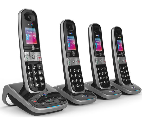 084028 BT 8610 Cordless Phone with Answering Machine Quad Handsets