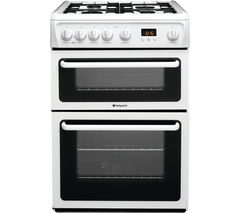 HOTPOINT Ultima HAG60P Gas Cooker - White