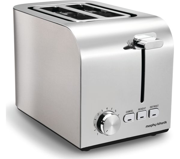 MORPHY RICHARDS Equip 222055 2-Slice Toaster - Brushed Stainless Steel, Stainless Steel