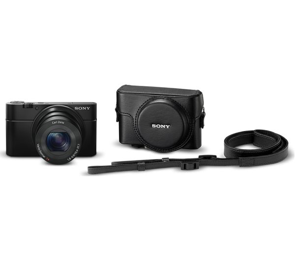 SONY Cyber-shot DSC-RX100 I High Performance Compact Camera & Leather Case - Black, Black