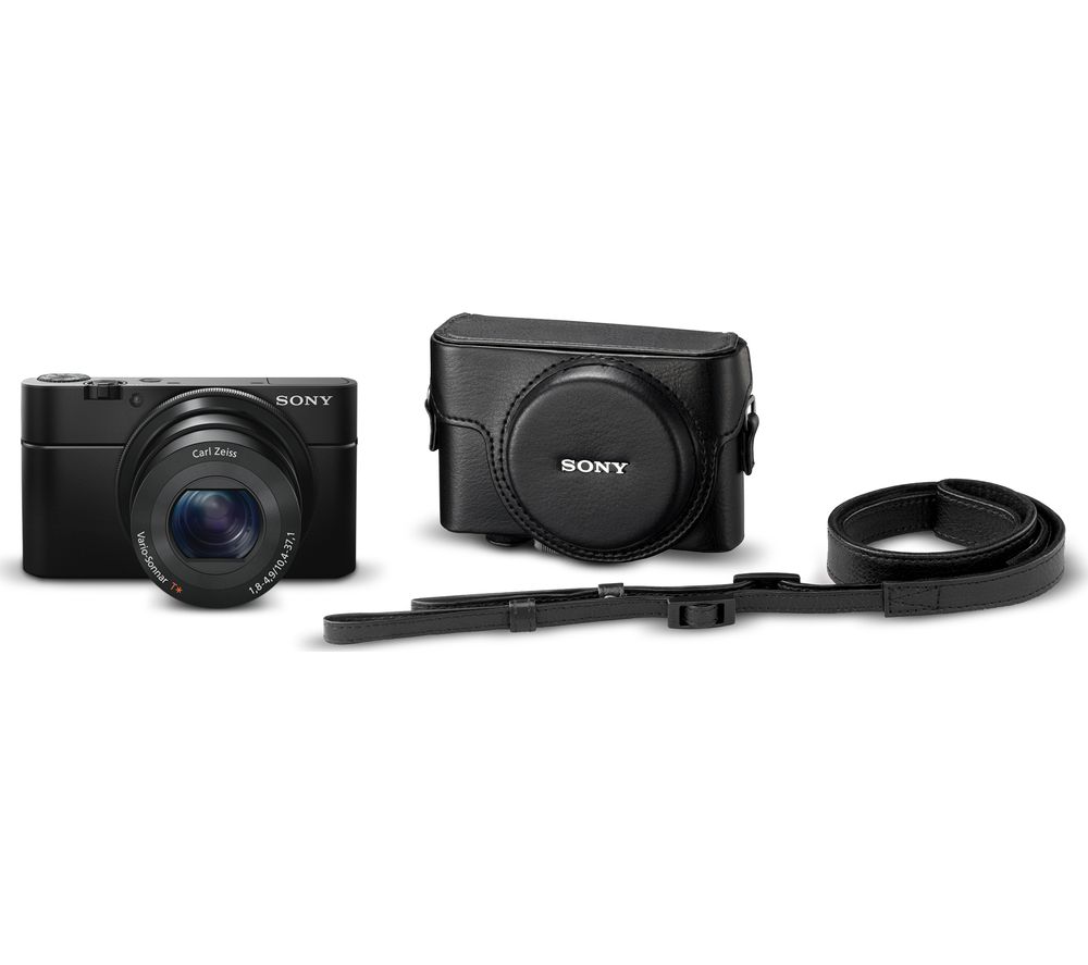 SONY Cyber-shot DSC-RX100 I High Performance Compact Camera & Leather Case – Black, Black
