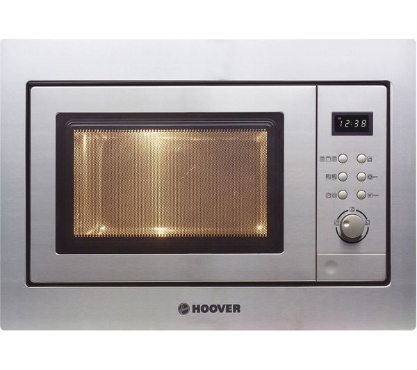 HOOVER HMG201X Built-in Compact Microwave with Grill - Stainless Steel, Stainless Steel