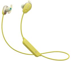 SONY Sports WI-SP600N Wireless Bluetooth Noise-Cancelling Headphones - Yellow
