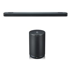 LG SK9Y 5.1.2 Wireless Sound Bar with Dolby Atmos & ThinQ WK7 Voice Controlled Speaker Bundle - Black