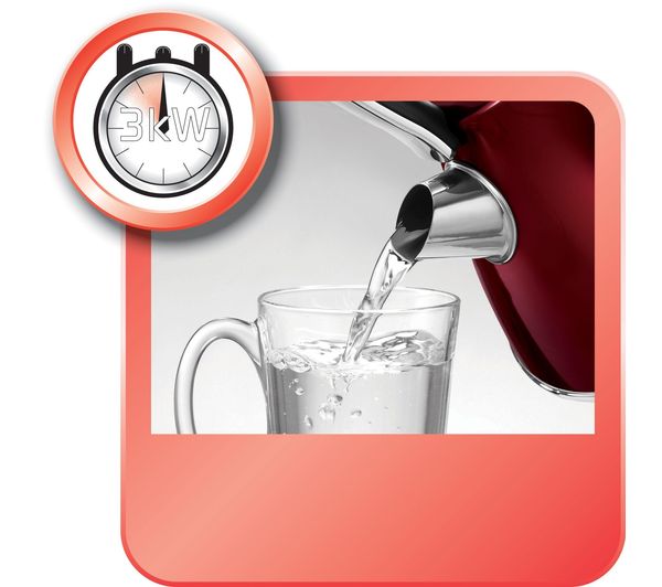 100111 MORPHY RICHARDS Evoke One Traditional Kettle Red Currys